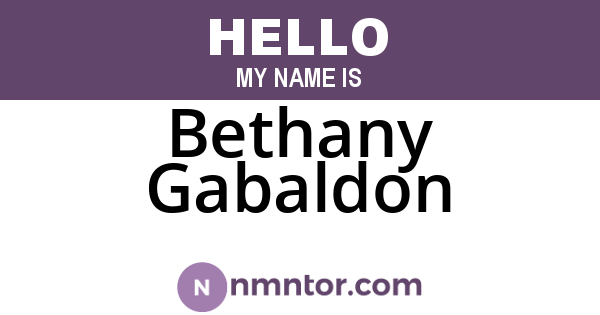 Bethany Gabaldon