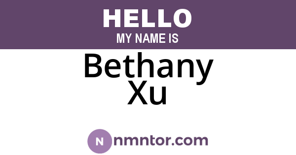Bethany Xu