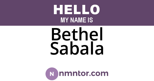 Bethel Sabala