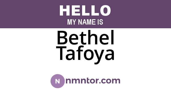 Bethel Tafoya
