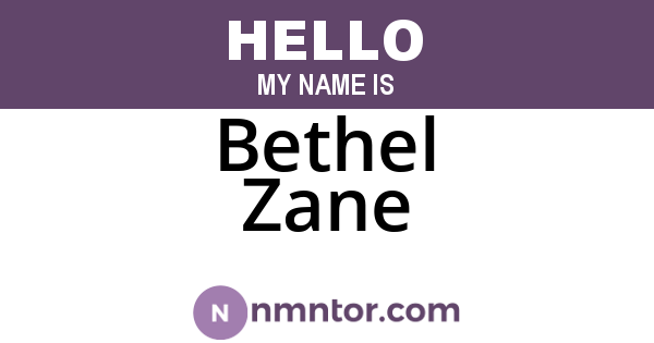 Bethel Zane