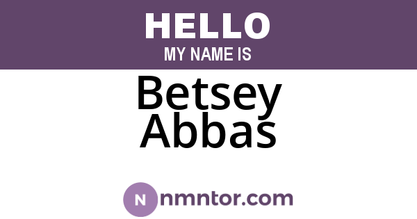 Betsey Abbas
