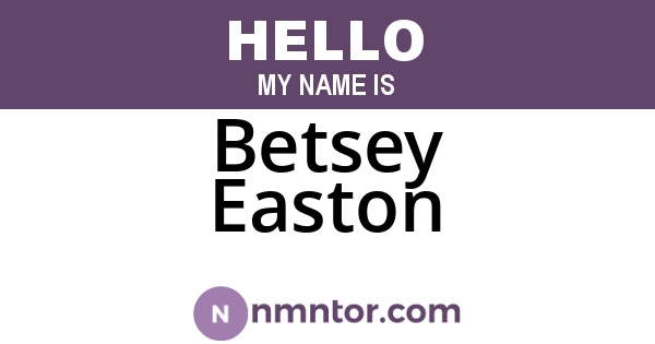 Betsey Easton