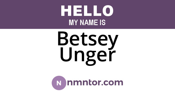 Betsey Unger