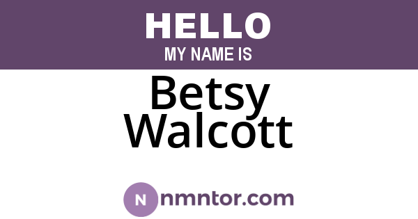 Betsy Walcott