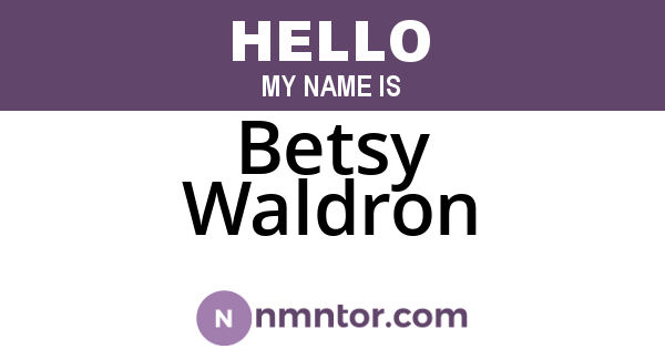 Betsy Waldron
