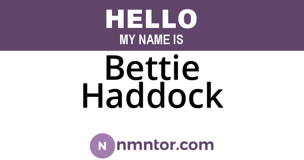 Bettie Haddock