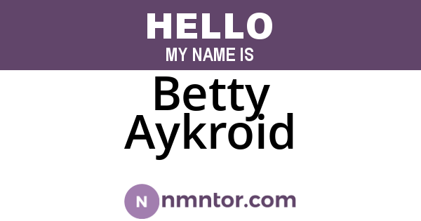 Betty Aykroid