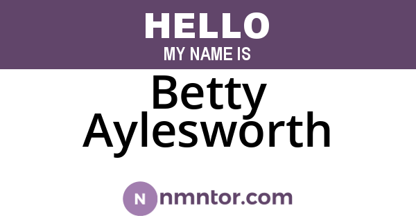Betty Aylesworth