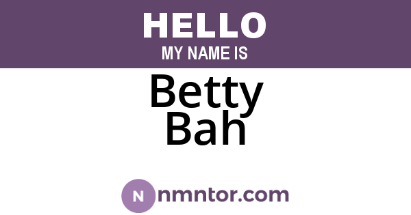 Betty Bah