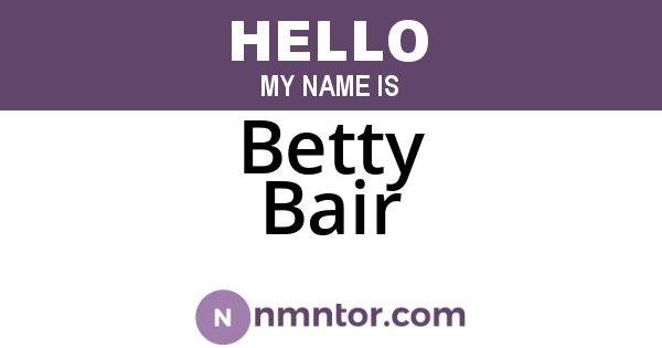 Betty Bair