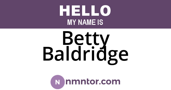 Betty Baldridge