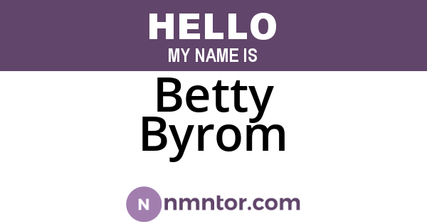 Betty Byrom