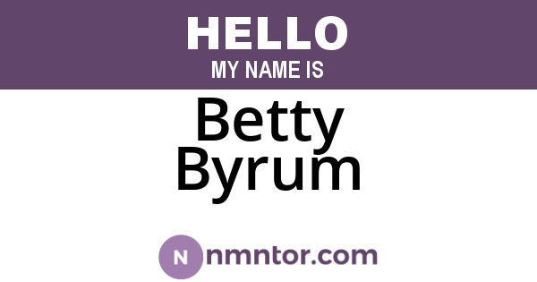 Betty Byrum