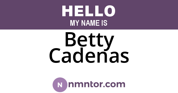 Betty Cadenas