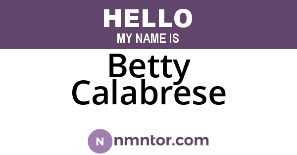 Betty Calabrese