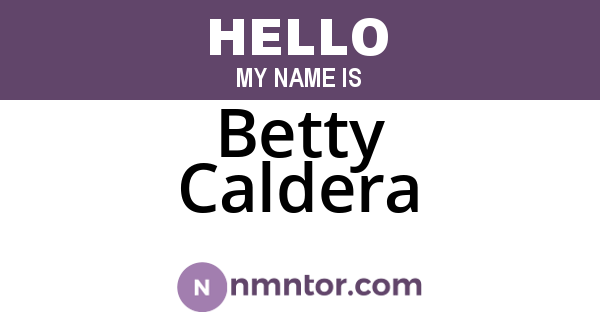 Betty Caldera