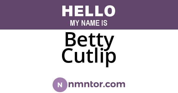 Betty Cutlip