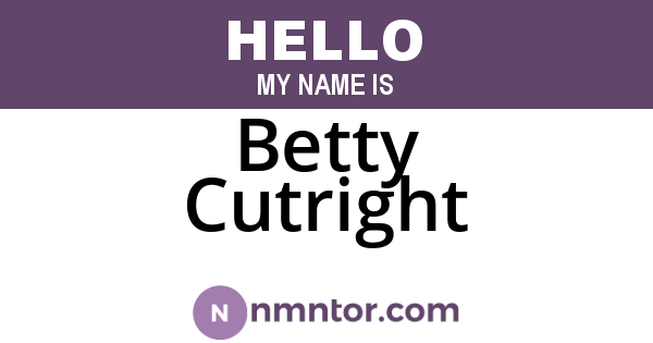Betty Cutright