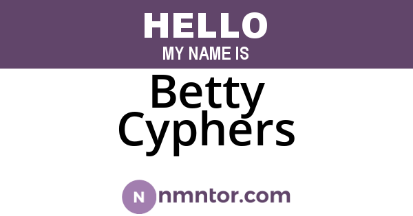Betty Cyphers