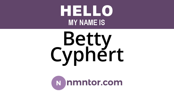 Betty Cyphert
