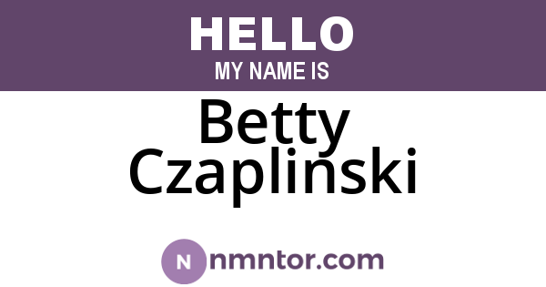 Betty Czaplinski