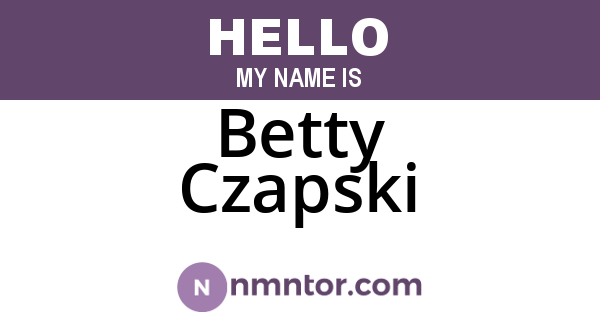 Betty Czapski