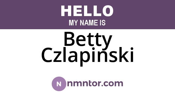 Betty Czlapinski
