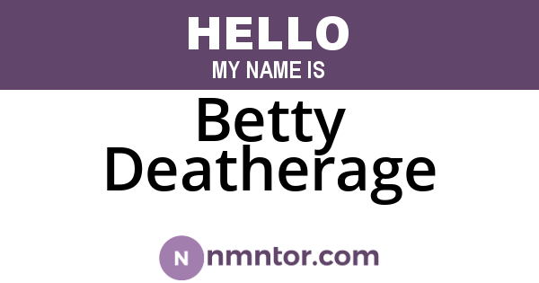 Betty Deatherage