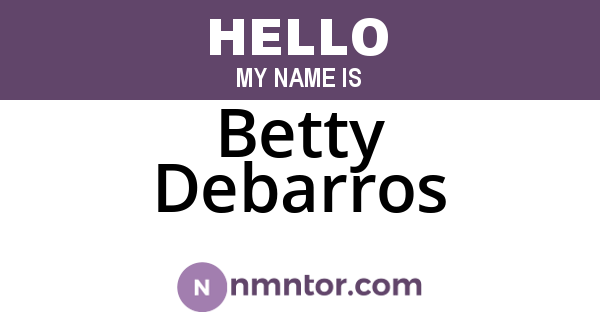 Betty Debarros