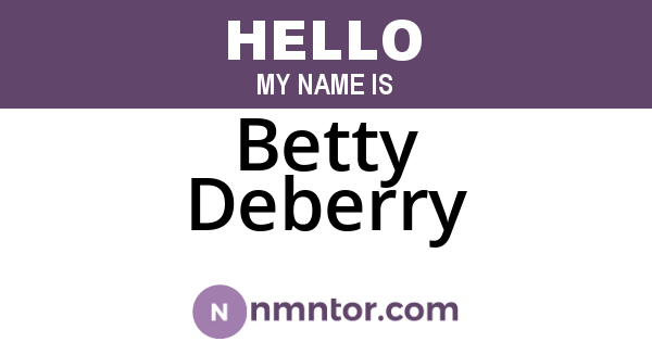 Betty Deberry