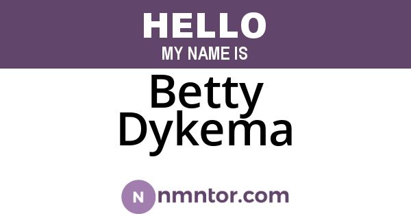 Betty Dykema