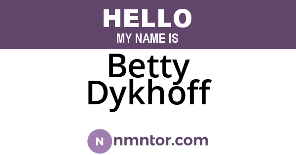 Betty Dykhoff