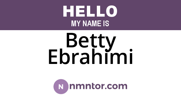 Betty Ebrahimi