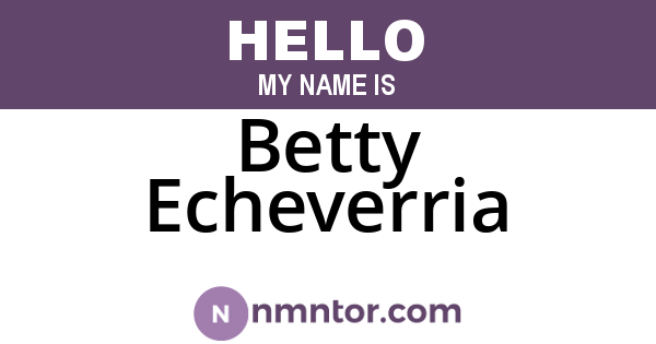 Betty Echeverria