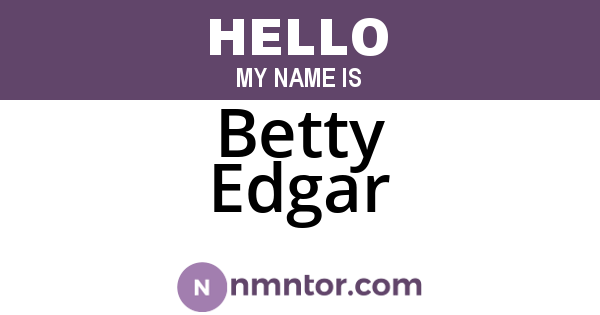 Betty Edgar