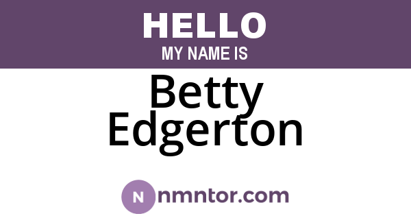 Betty Edgerton
