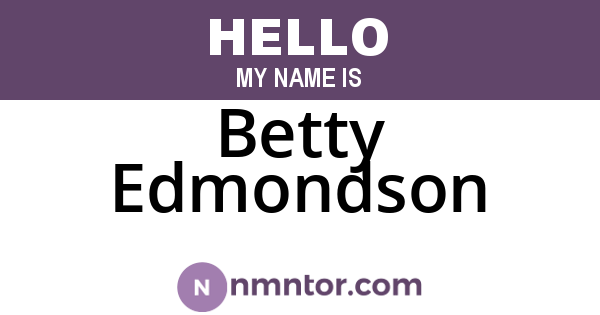 Betty Edmondson