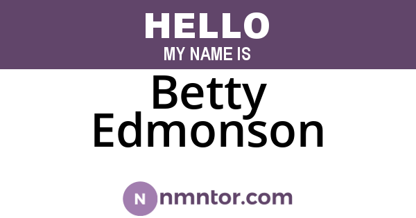 Betty Edmonson