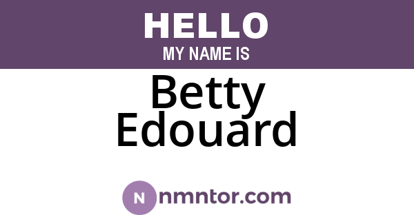 Betty Edouard