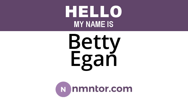 Betty Egan
