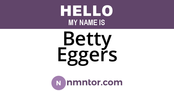 Betty Eggers