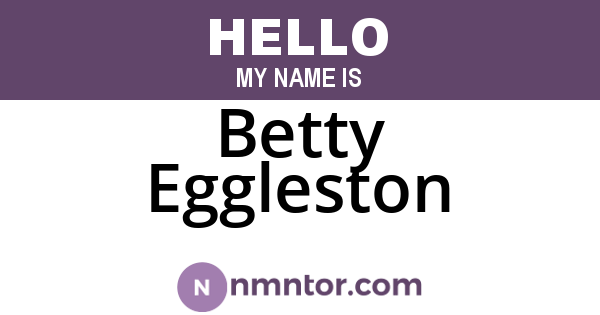 Betty Eggleston