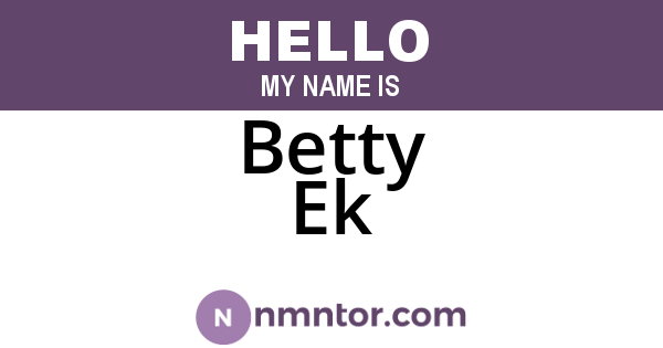 Betty Ek
