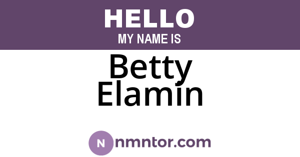 Betty Elamin