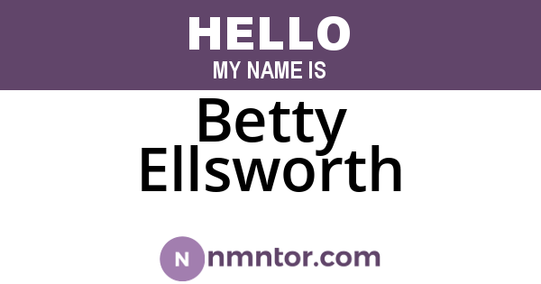 Betty Ellsworth