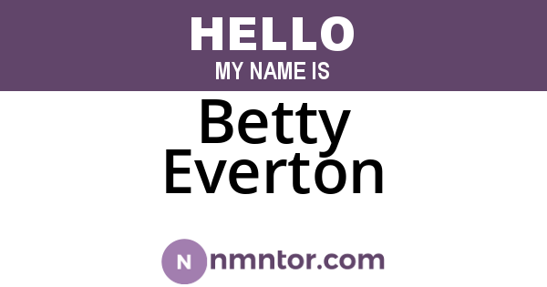 Betty Everton