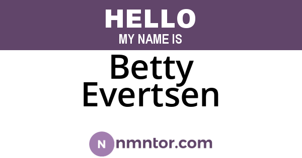 Betty Evertsen