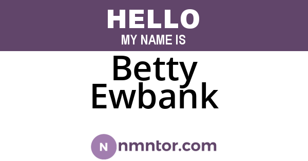 Betty Ewbank