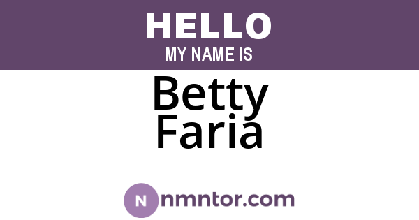 Betty Faria